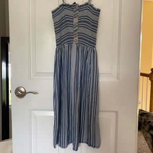 Ruched Tank Peasant Dress